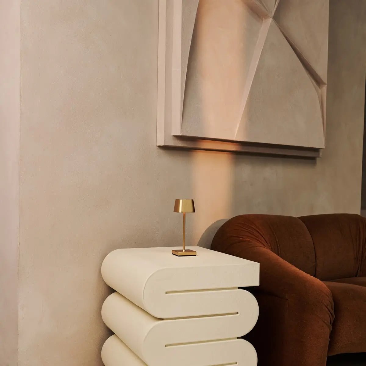 LED Tischlampe Kabellos Dimmbar 22 cm – Wiederaufladbar Gold