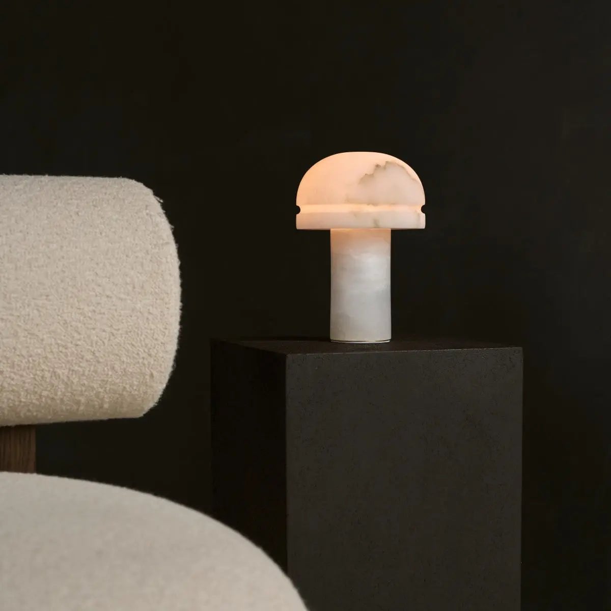 Alabaster Tischlampe Weiß – Moderne Design Tischleuchte