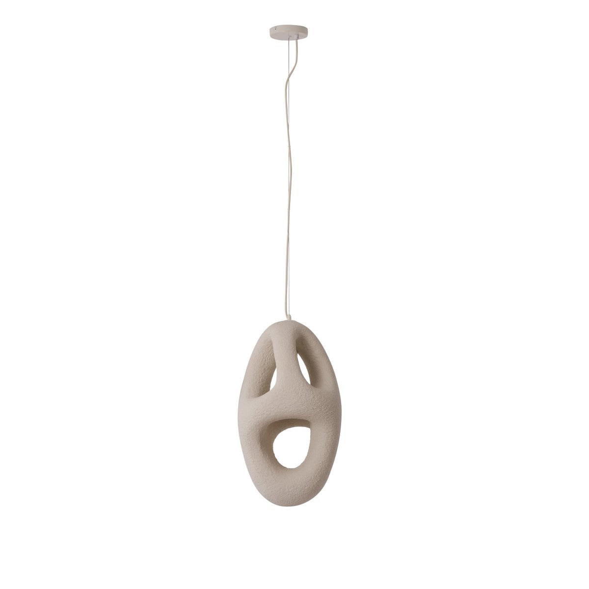 Haku Hängelampe 51 cm – Japandi Design Beige/Sand - GFK - Minimalistisch & Organisch