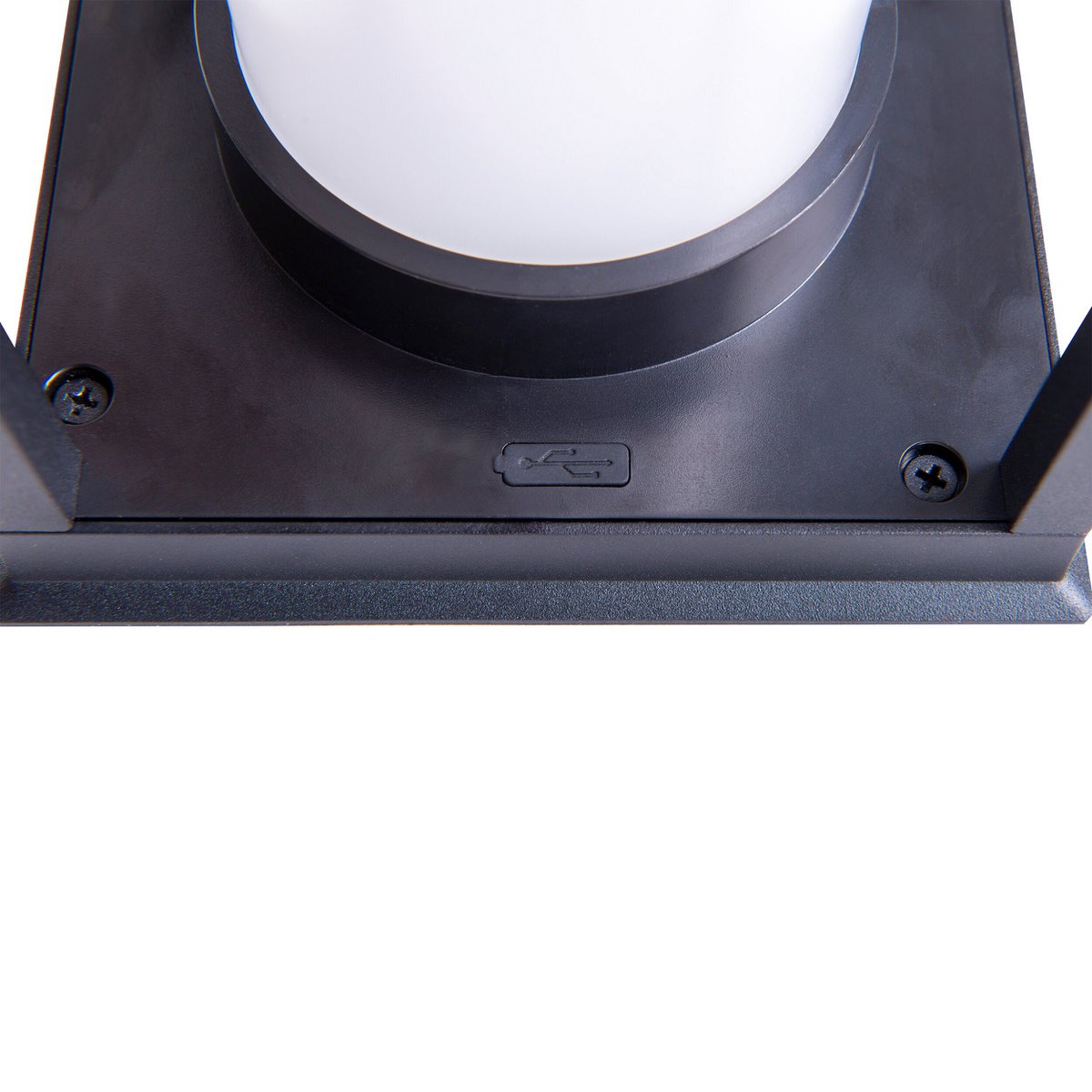 Näve LED-Campingleuchte Akku, USB- & Solar-Ladung, 2 Helligkeitsstufen, 8–12 h Laufzeit, schwarz