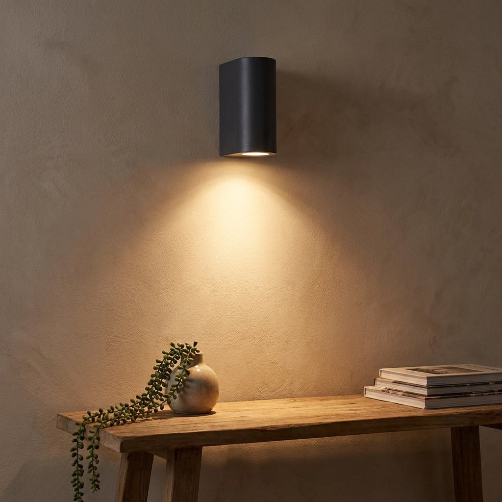 Außenwandleuchte Schwarz Klein – Wandleuchte Außen Kunststoff IP44
