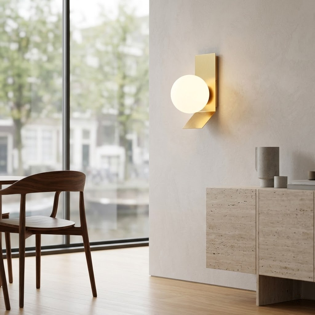Julia Wandleuchte Gold & Weiß – Modernes Hotel-Chic Design, Inklusive G9 LED