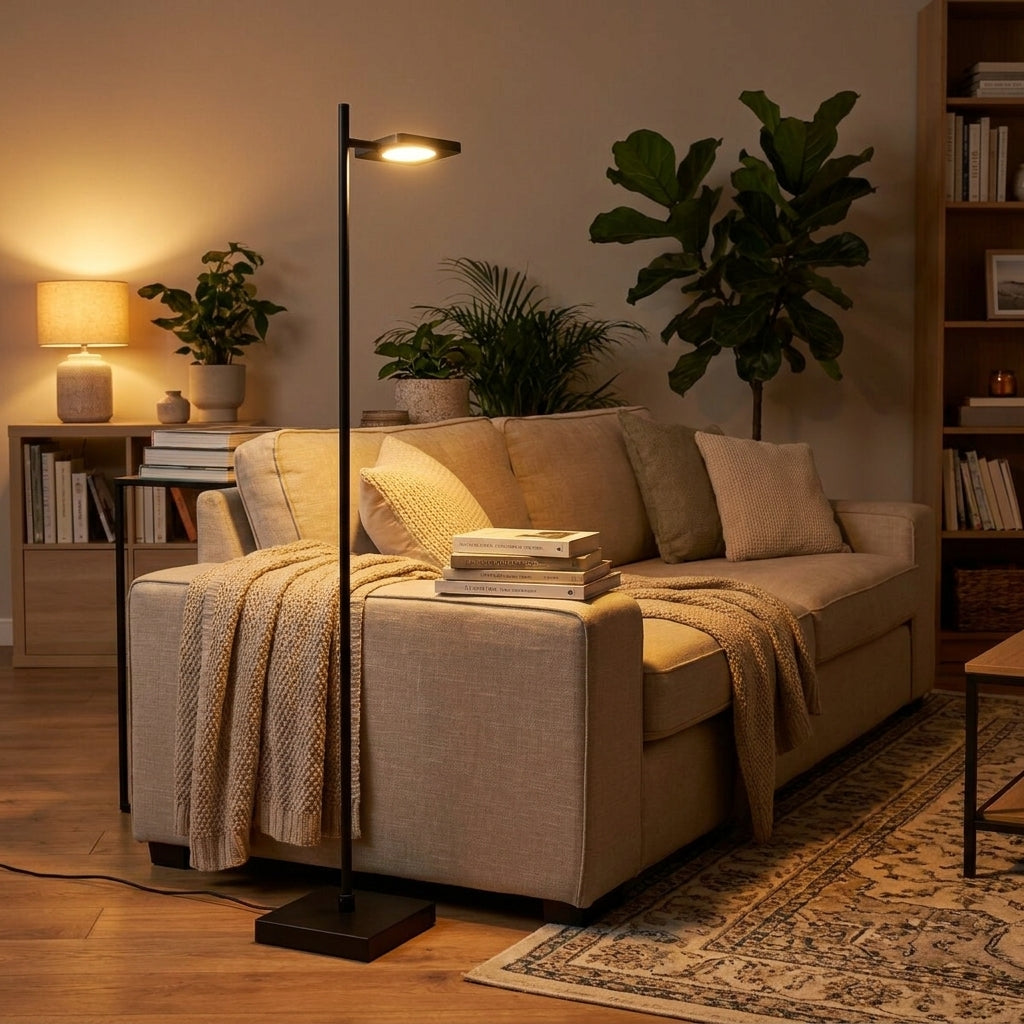 Näve LED-Akku-Stehleuchte schwarz, 135 cm, 2400 lm, dimmbar, CCT 3000–6500 K, RGB, kabellos