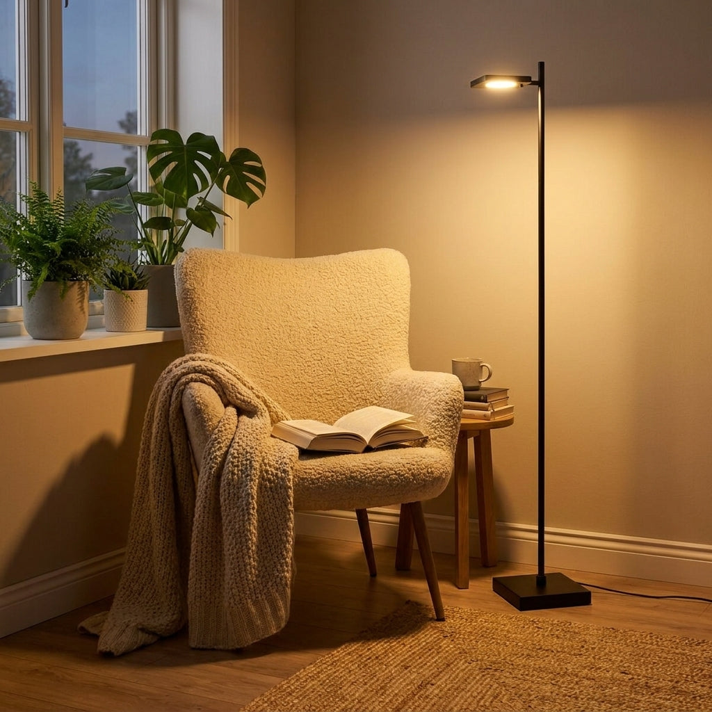 Näve LED-Akku-Stehleuchte schwarz, 135 cm, 2400 lm, dimmbar, CCT 3000–6500 K, RGB, kabellos