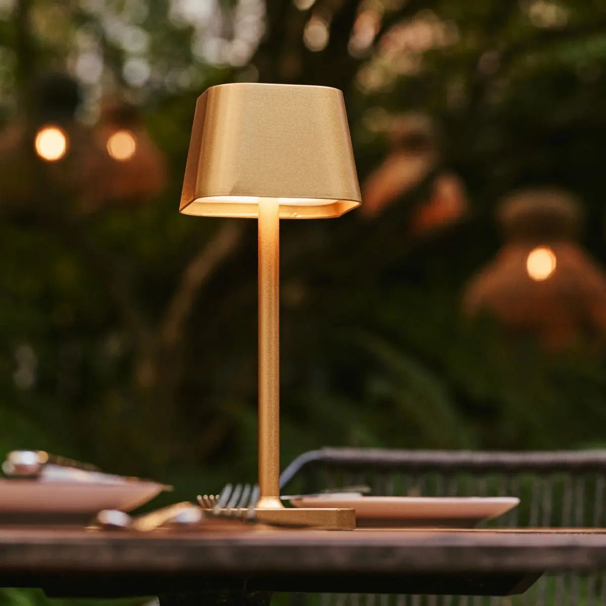 LED Tischlampe Kabellos Dimmbar 26 cm – Wiederaufladbar Gold