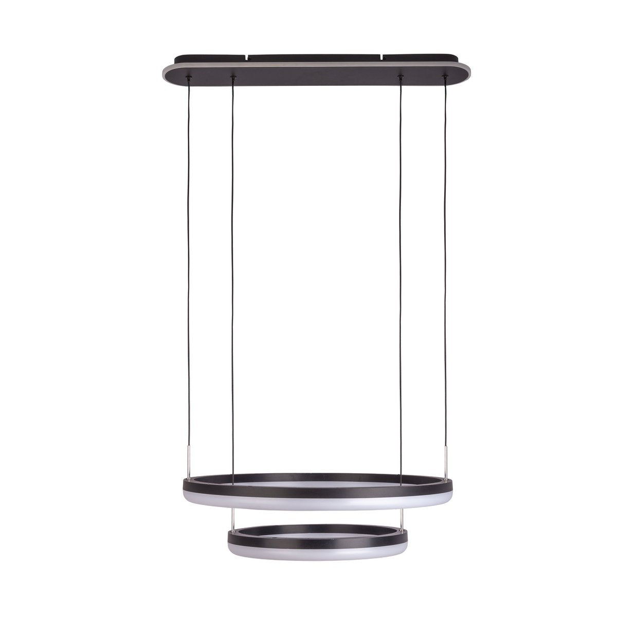 Näve LED-Pendelleuchte schwarz, Ø 60 cm, Metall/Kunststoff, dimmbar, CCT-Lichtfarbe, mit Fernbedienung & Memoryfunktion