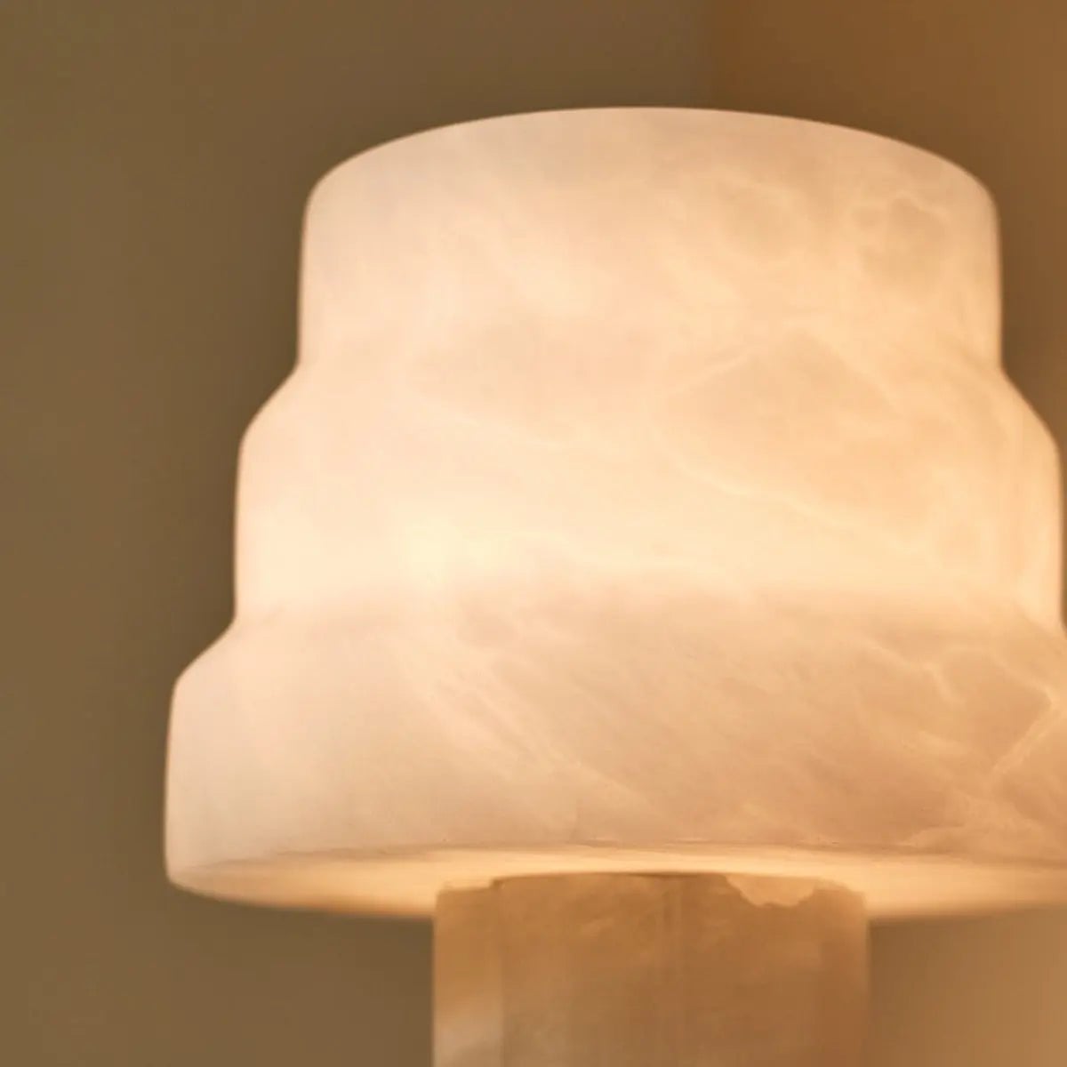 Alabaster Tischlampe Weiß – Moderne Design Tischleuchte