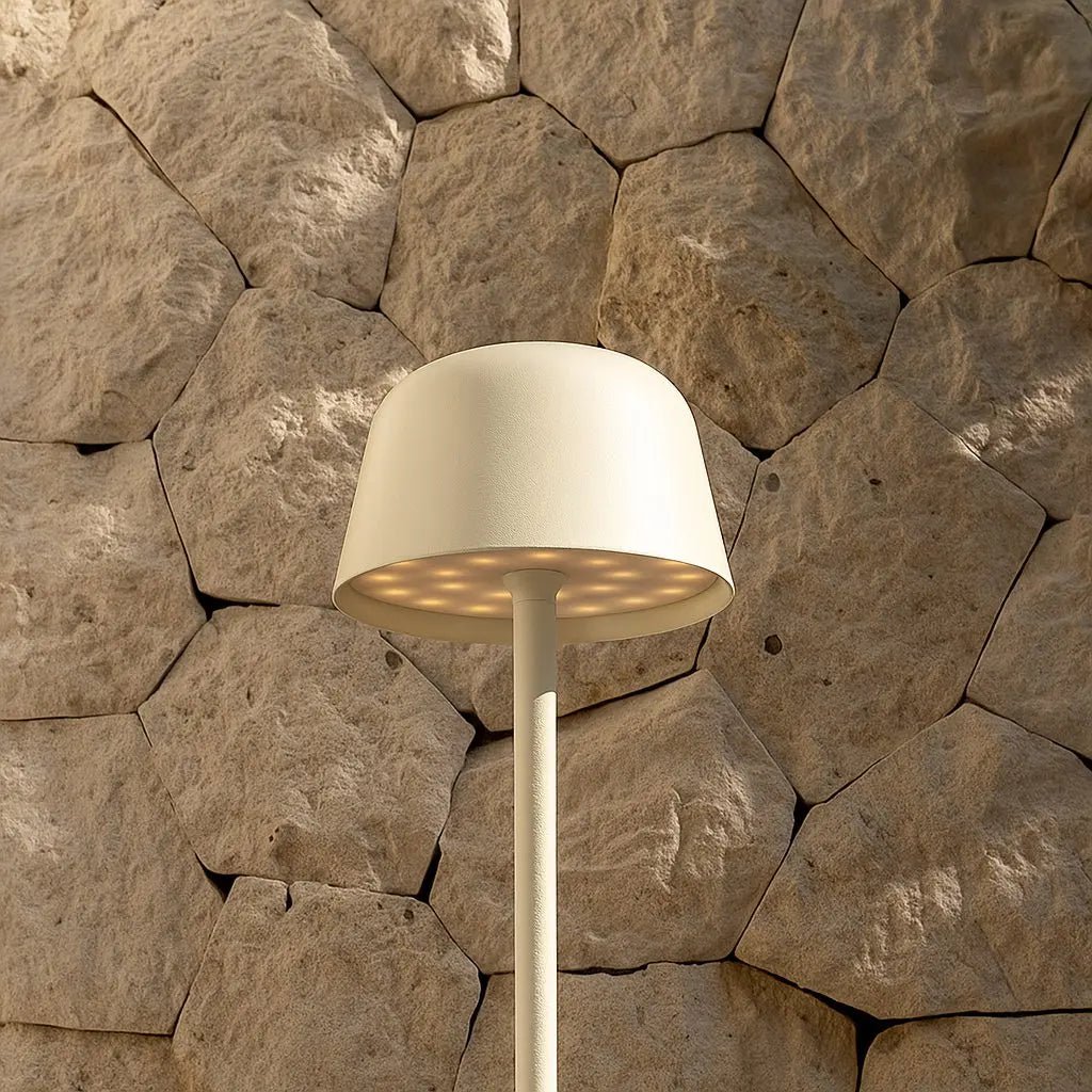 Kabellose LED Tischlampe 29 cm – Wiederaufladbar Dimmbar USB-C Beige