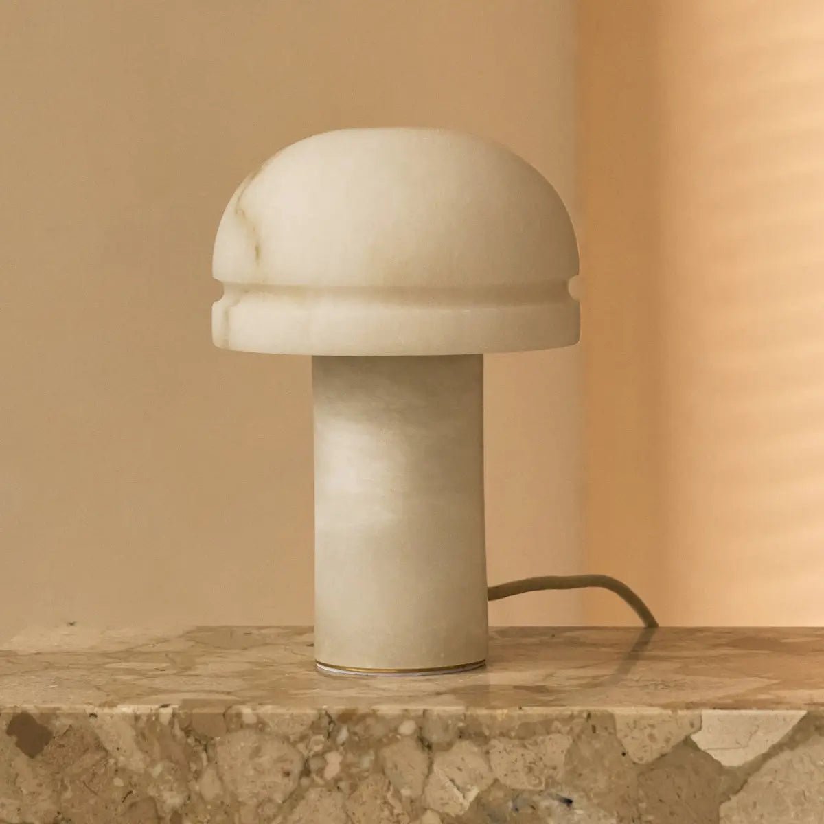 Alabaster Tischlampe Weiß – Moderne Design Tischleuchte