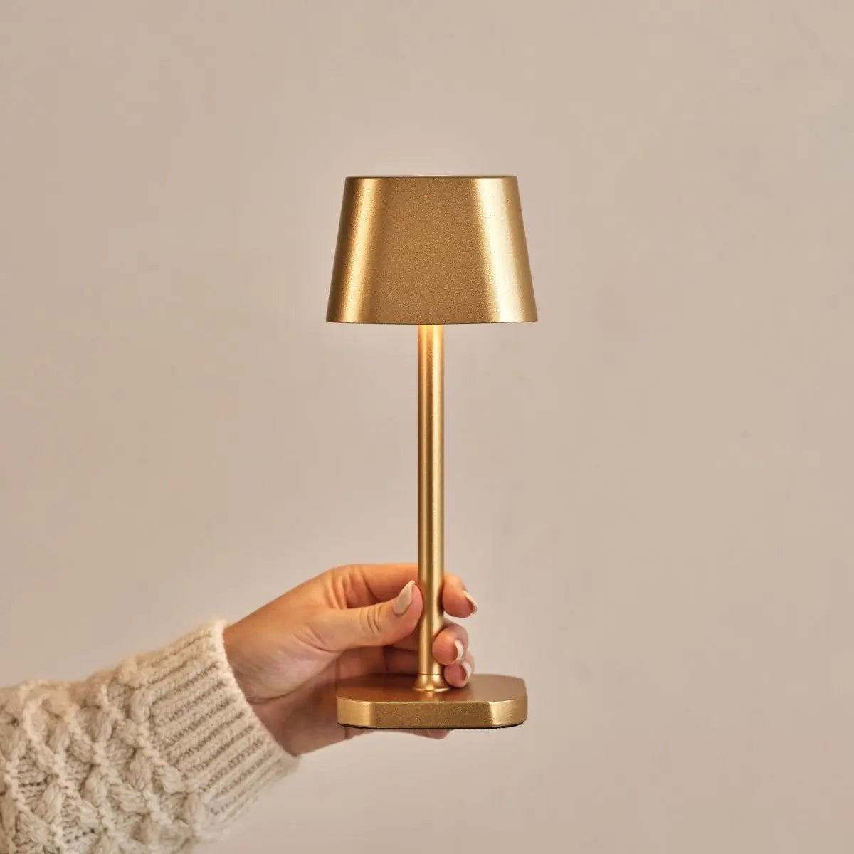 LED Tischlampe Kabellos Dimmbar 26 cm – Wiederaufladbar Gold