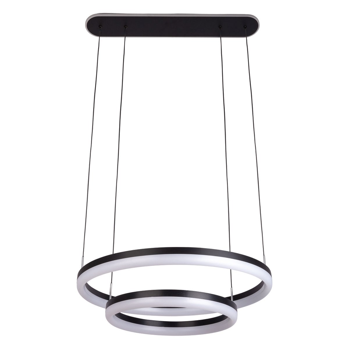Näve LED-Pendelleuchte schwarz, Ø 60 cm, Metall/Kunststoff, dimmbar, CCT-Lichtfarbe, mit Fernbedienung & Memoryfunktion