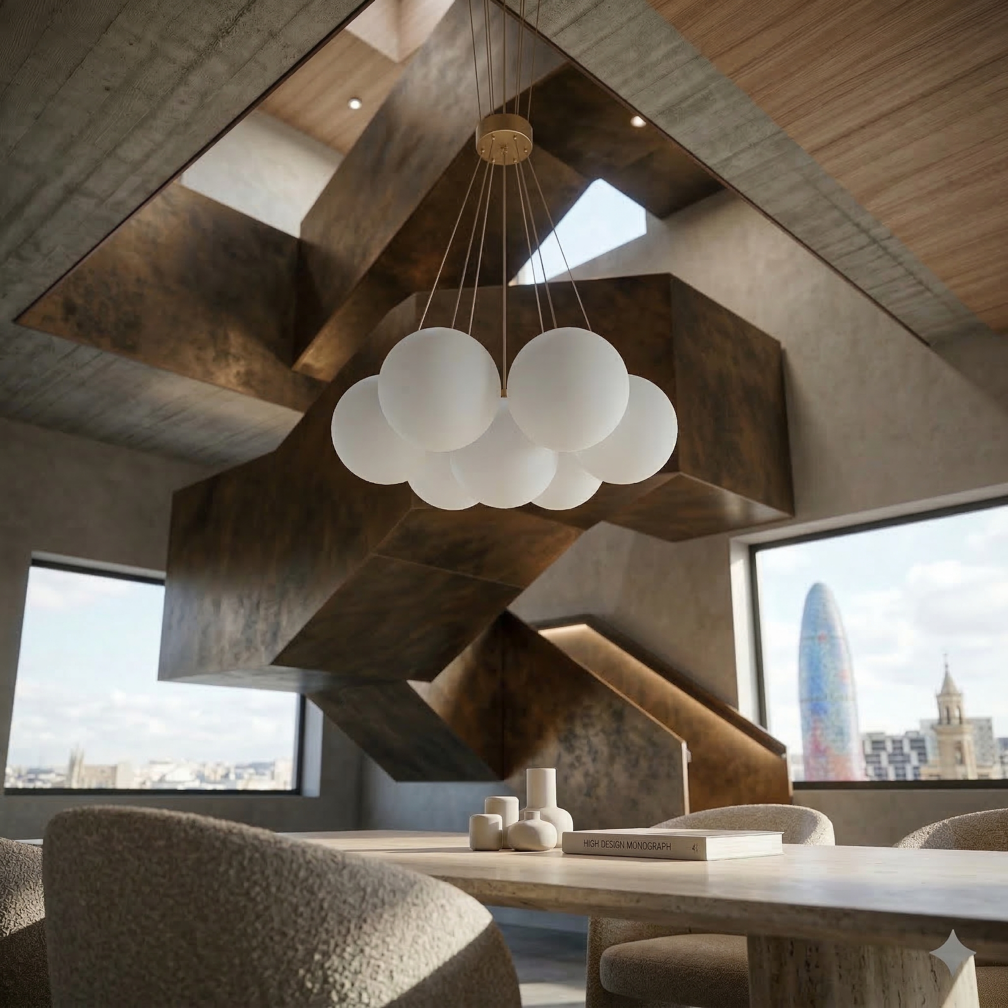 Moderner Designer Kronleuchter Gold Weiß – Jenna Hängeleuchte Messin