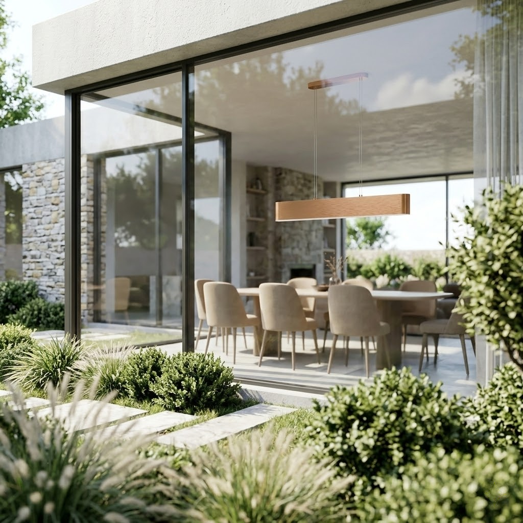 Neo Copper Gold LED Pendelleuchte 120 cm – Dimmbar - Fernbedienung - Modernes Design