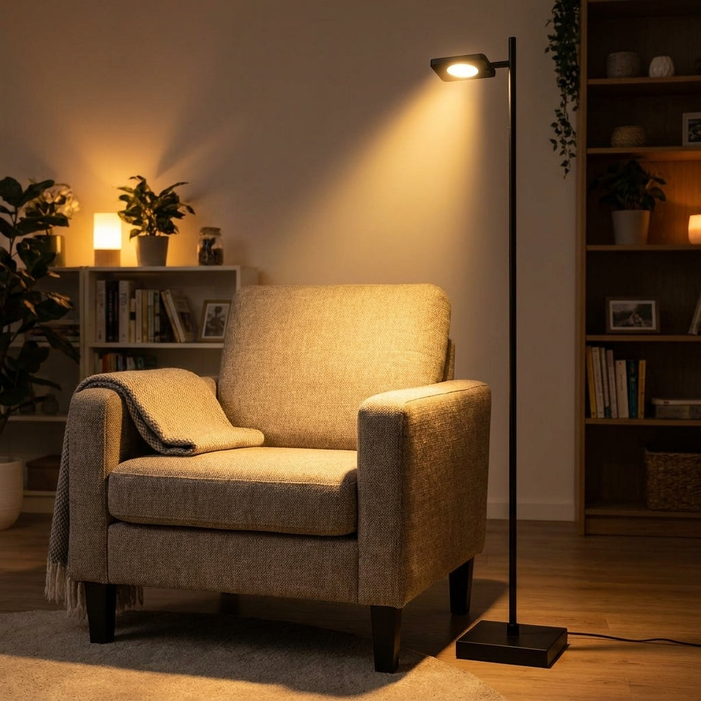 Näve LED-Akku-Stehleuchte schwarz, 135 cm, 2400 lm, dimmbar, CCT 3000–6500 K, RGB, kabellos