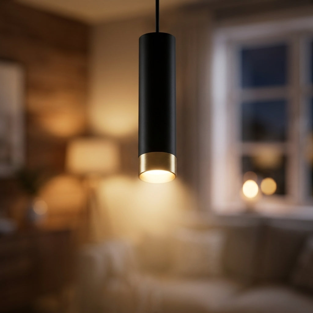 Näve Pendelleuchte 3-flammig, Schwarz-Gold, Metall, 48 cm, modern, Esstisch Hängeleuchte