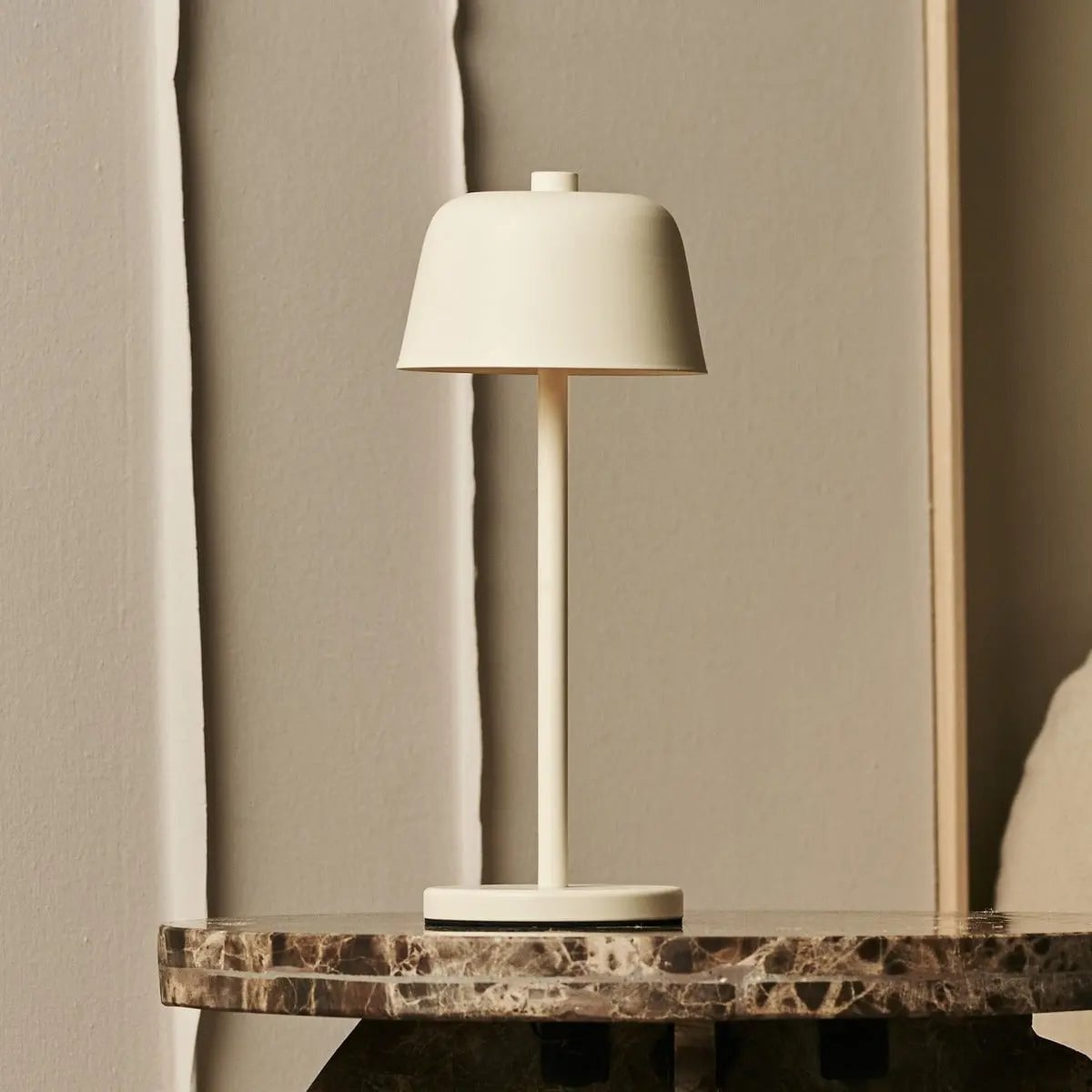 Kabellose LED Tischlampe 29 cm – Wiederaufladbar Dimmbar USB-C Beige