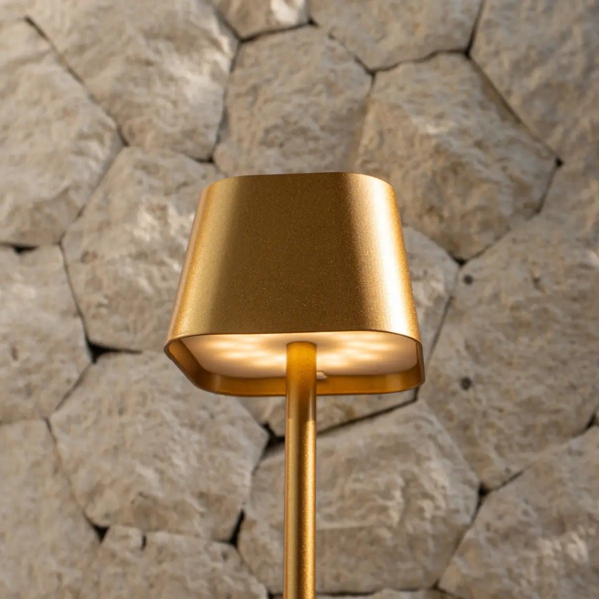 LED Tischlampe Kabellos Dimmbar 26 cm – Wiederaufladbar Gold